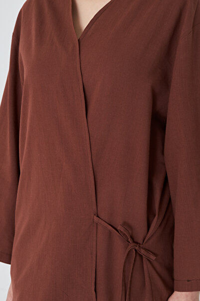 SevdeUgur Дамско кимоно с кафяви връзки / Sevde Ugur