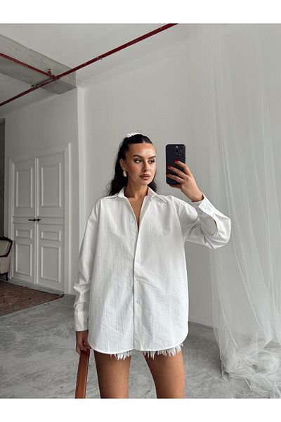 mydukkan.co Low Shoulder Oversize Shirt