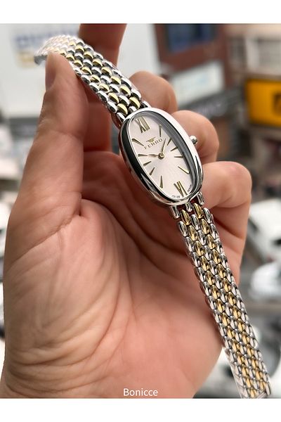 FERRO In Stylish Box, Silver Green, Steel Cord, Oval Case, Special Series Women's Wristwatch Bracelet Gift