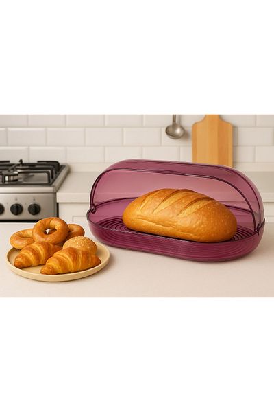 ALMUFARREJ EW's Kitchenware Kitchenware Acrylic Bread Box - Purple