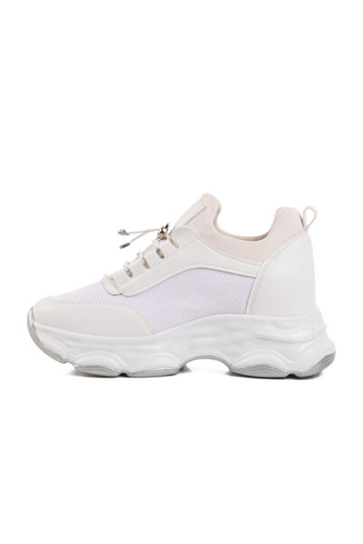 Aspor White High Sole Women's Sneaker