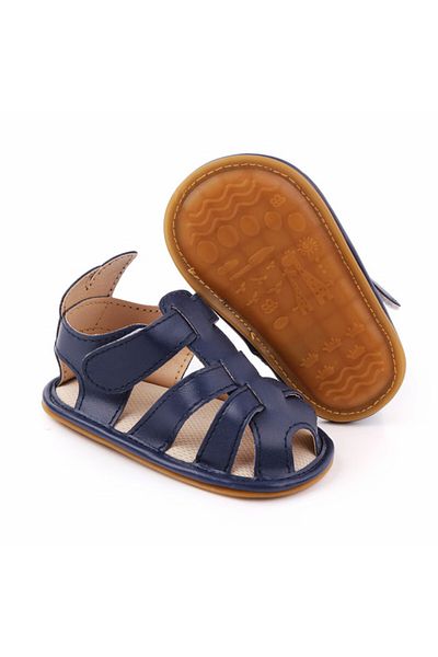Superbaby Sandalute bleumarine pentru baietei - Urechi de iepuras