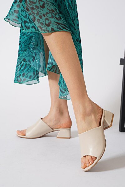 Moda Pie Γυναικείες παντόφλες Sandel Flat Face Skin