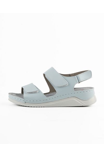 DR KLOMPA Sandale de zi cu zi pentru femei MS697 Blue Fanetta Sandale de vară ortopedice reglabile cu velcro