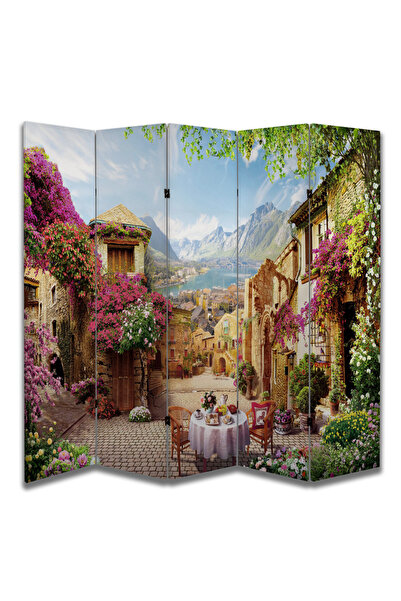 dbsanat Şehir Temalı Özel Tasarım Paravan Room Divider 180 x 200 cm