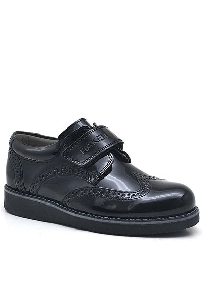 Rakerplus Pantofi pentru băieți Hidra din piele neagră cu velcro
