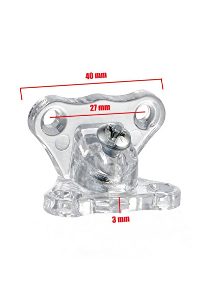 KRİSTALYA 1 Adet Açılı T Bağlantı Çektirme Şeffaf Plastik Köşe Birleştirme Ke...