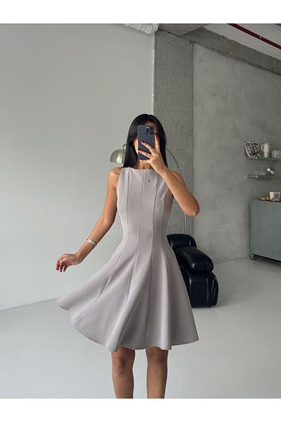 mydukkan.co Αμάνικο φόρεμα με φουσκώματα