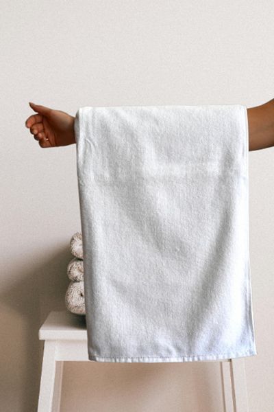 Sermio Large Size Bath Shower Towel White 100% Cotton