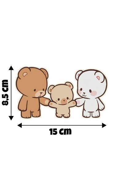 CanCo Store Bear Family Set High Definition Lamp Socket Wall Wardrobe Room Home Decoration Children Sticker