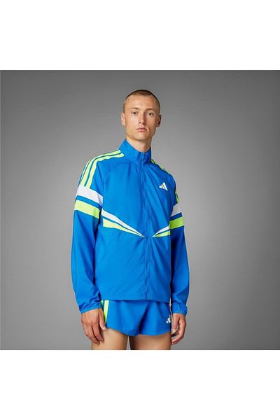 adidas Jachetă albastră pentru bărbați Adızero R Jkt M Jd7318