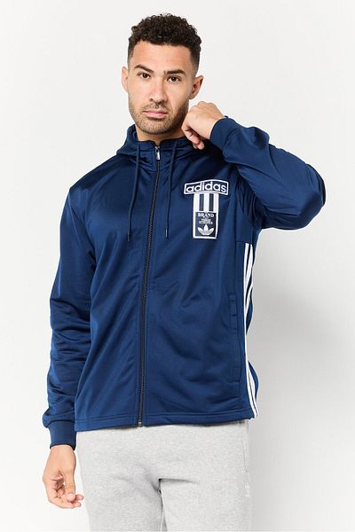 adidas Men Sportswear Fit Long Sleeve Outdoor Full Zip Hoodie, Navy