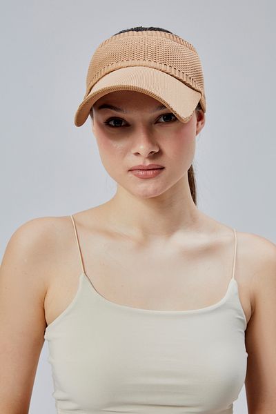 derikem Lycra Femei Basic Velcro Ajustabil Vizor Tenis Pălărie de golf Vizor de protecție solară