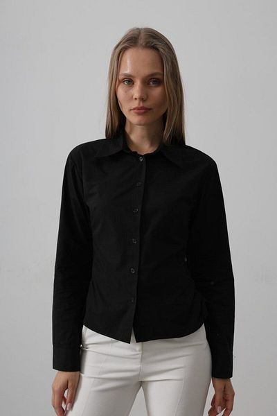 leyla sanat sanata yeni bir bakış açısı Leyla Sanat a New Perspective on Art Shirred Side Stripe Shirt - Black