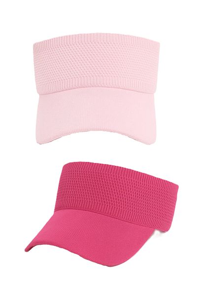 derikem Lycra Femei Basic Velcro Ajustabil Vizor Tenis Pălărie de golf Vizor de protecție solară