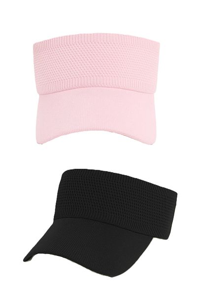 derikem Lycra Women's Basic Velcro Adjustable Tennis Visor Golf Hat Sunscreen Visor