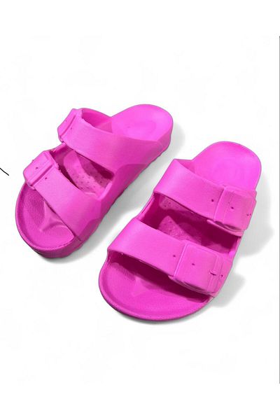 Minamoda Gzr Eva Sole Girls Boys Summer Slippers Double Buckle Unisex Slippers