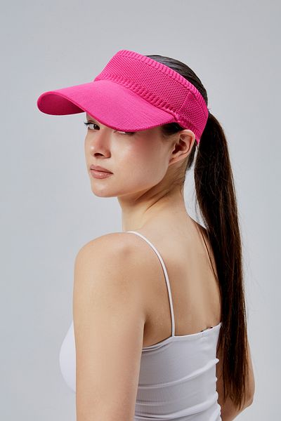 derikem Lycra Women's Basic Velcro Adjustable Tennis Visor Golf Hat Sunscreen Visor