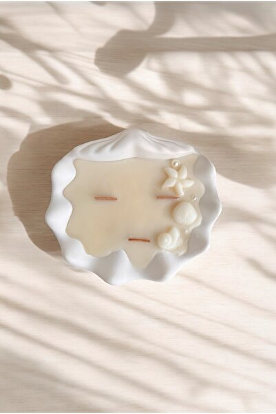 Evremly Home Dekoratif Istiridye Incili Mum 100% Doğal Soya Wax