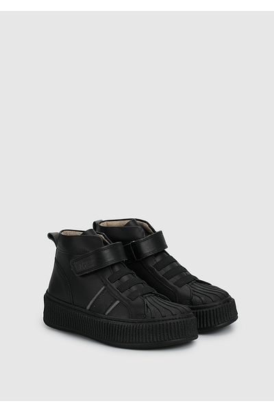 Kiddo Black Leather Boy's Boots