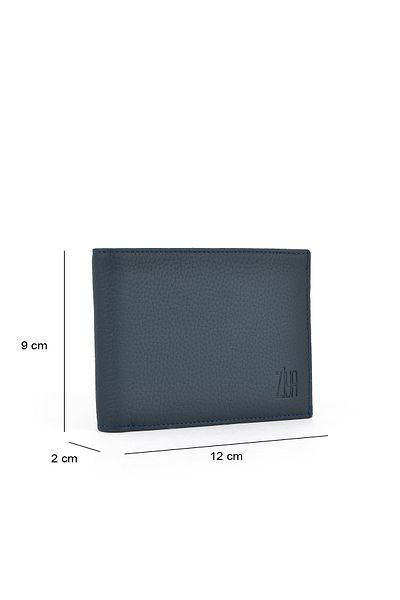 Ziya , Men's Genuine Leather Wallet 1519841 Zyf09 Navy Blue