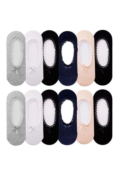 Bross Women's Mesh 12 Pack Lace Ballerina Socks Mixed Pack