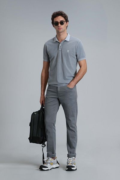 Lufian 111190320   Ανδρικό παντελόνι Helt Sport 5 Pocket Slim Fit Ανδρικό τζιν παντελόνι πράσινο