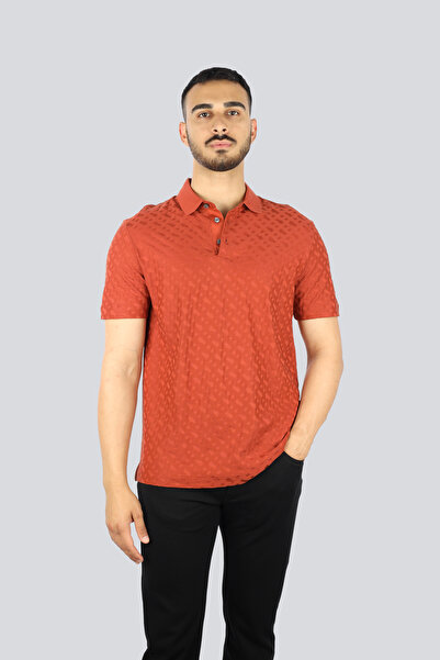 BOSS Erkek Polo Yaka Regular Fit Pamuklu Kısa Kollu Kırmızı Polo Yaka T-Shirt...