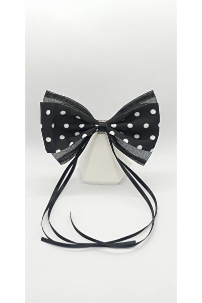 ndjewelry اللون الأسود رقصة البولكا نقطة القوس كوليت مشبك