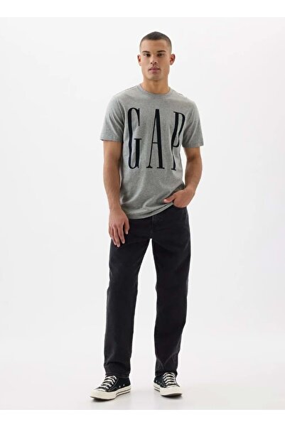 GAP Tricou cu mânecă scurtă V-Everyday Soft Corp Logo Tee Tricou pentru bărbați GRI