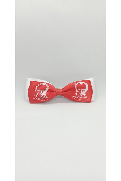 ndjewelry Bow Tie Look White Atatürk Silhouette Collet Buckle