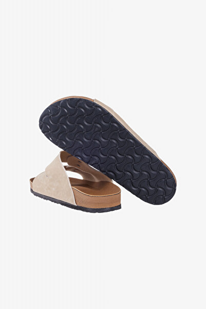 AC&Co / Altınyıldız Classics Men's Beige Patternless Slippers