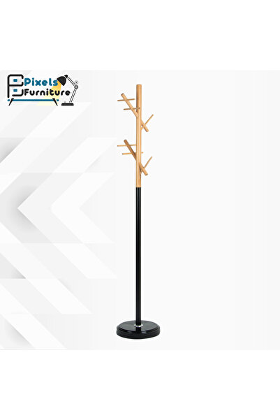 PixelsFurniture علاقة شماعة ملابس معدنية بتصميم حديث, قاعدة رخام مع 12 خطافات...