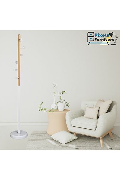 PixelsFurniture Pixel Furniture Modern Design Metal Clothes Hanger with 6 Hooks for Hanging Clothes and Scarves