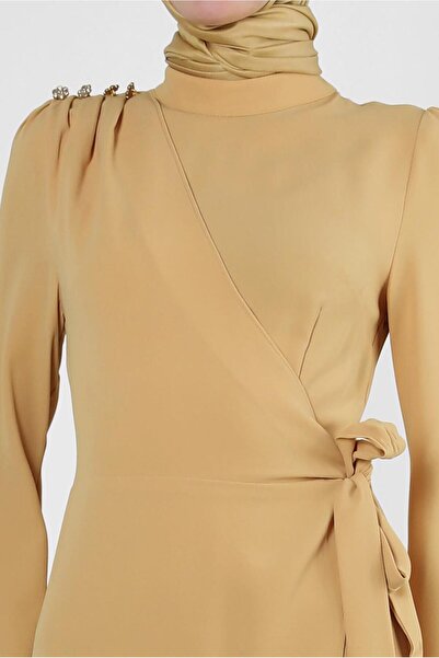 Alvina Bağlama Detaylı Krep Tulum 42885