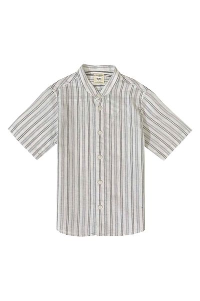 Giordano Kids Linen Cotton Band Collar Shirt