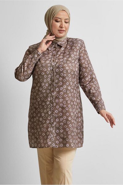Alvina Patterned Shirt Tunic 20740