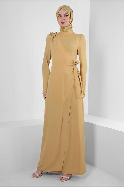 Alvina Binding Detailed Crepe Jumpsuit 42885