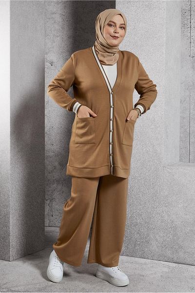 Alvina Σετ με Παντελόνι Plus Size - Μοντέλο 20486