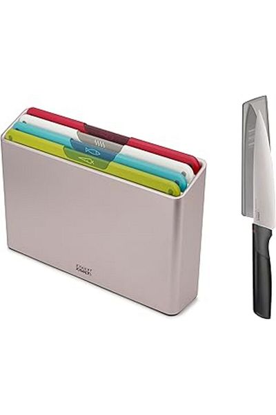 Mu Art Ahşap Joseph Joseph Folio Icon Cutting Board Set with Chef Knife Multicolored