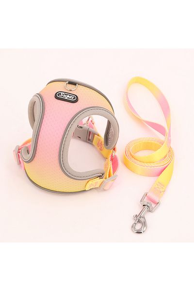 Choice pink yellow S Supet Pet Step-in Dog Harness, Adjustable Reflective Soft Dog Harness, Breathable Dog