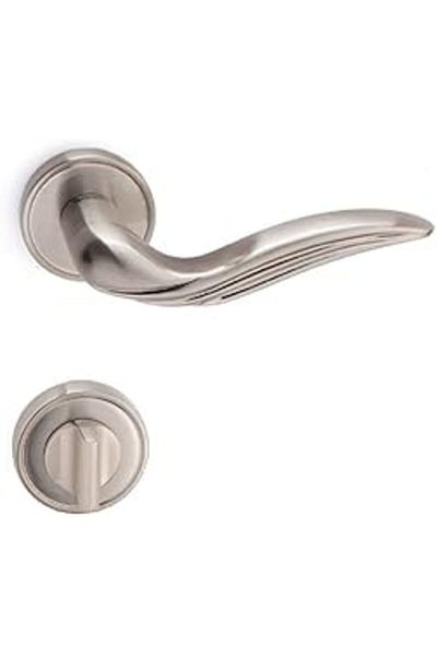 Mu Art System Elara Rosette Door Handle Satin Wc