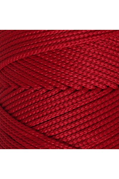 KARMEİS Loren Polyester Soft Macrame Σκούρο Κόκκινο Πλεκτό Χειροποίητο Σχοινί - Lm020 - 34433