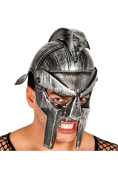 Mu Art Ahşap Gladiator Combat Helmet Helmet Thin Headgear Silver Color (5175)