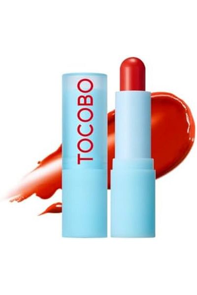 TOCOBO TOCOBO Glass Tinted Lip Balm 013 Tangerine Red 0.67 oz /19g | Glow Moisturizing Vegan Lip Balm & Viv