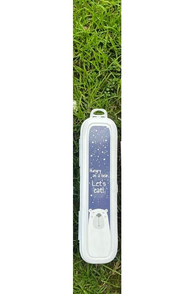 NEZADE STORE White Multi-Colored Pen Holder Box with Lid - Storage in Bag - Toothbrush - Makeup Brush Box