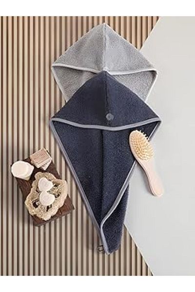 Mu Art Aee ®   2 Pieces Hair Towel Bonnet Wrap - Denizli Towel - Extra Absorbent - Mixed Color