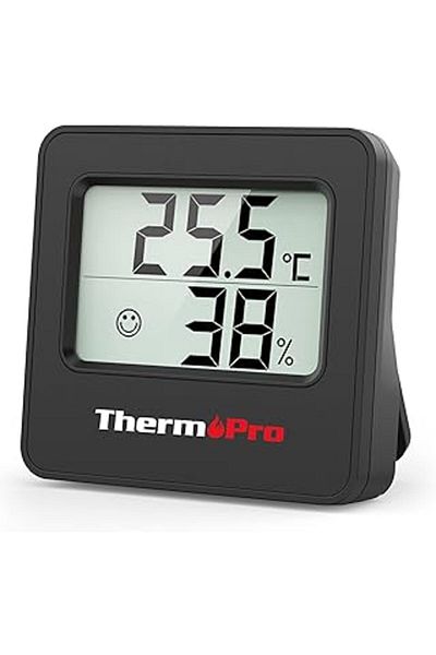 Mu Art Ahşap Tp157 Digital Home Thermometer with Smiling Indicator Temperature and Humidity Meter Living Room Office Garage V
