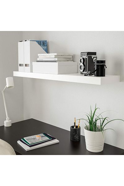 IKEA LACK wall shelf white (26x110 cm) with concealed mounting hardware