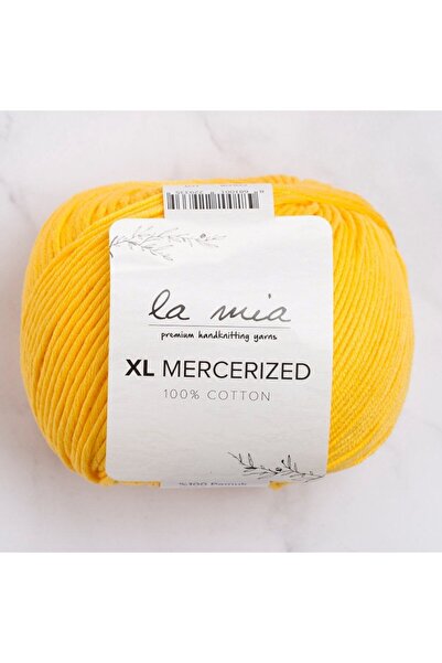 N&M STORE حبل لليدين من La Mia XL Mercerized باللون الأصفر الداكن - 181 - 33771